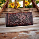 Load image into Gallery viewer, Tooled Leather Clutch Wallet
