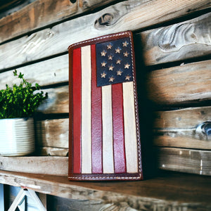 American Flag Long Wallet