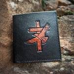 Load image into Gallery viewer, Tooled Leather Oversized Wallet Eagle/Cross
