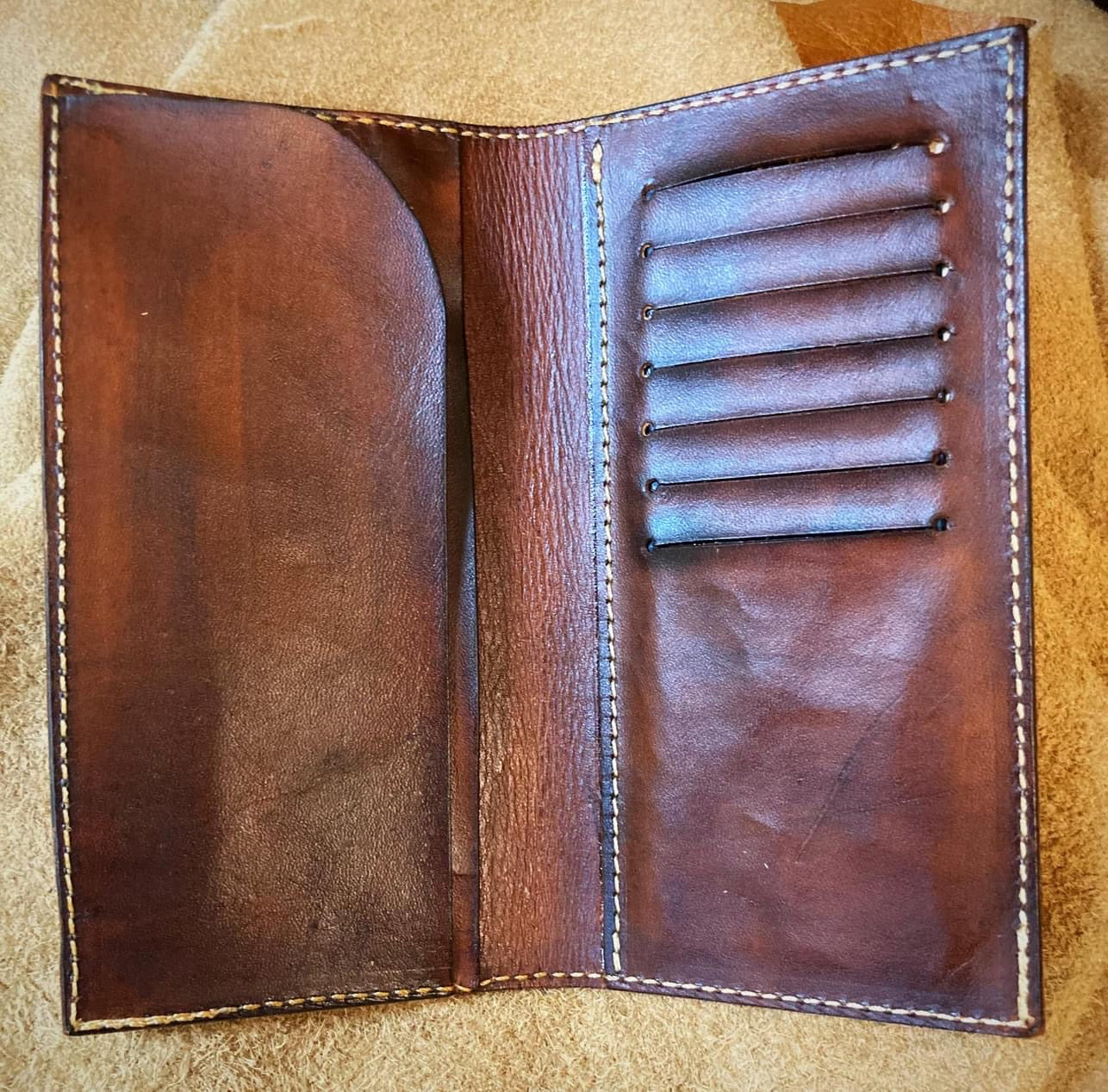Custom Tooled Leather Long Wallet