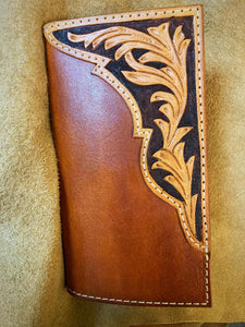 Custom Tooled Leather Long Wallet