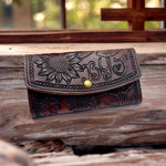 Load image into Gallery viewer, Tooled Leather Clutch Wallet
