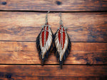Load image into Gallery viewer, Leather Earrings- Gladys Patriotic
