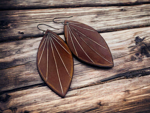 Tooled Leather Earrings: The Dakota