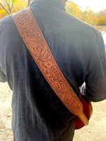 Load image into Gallery viewer, Tooled Leather Guitar Strap - Custom Order Only
