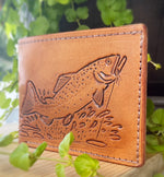 Load image into Gallery viewer, Tooled Leather Wallet - What a Catch
