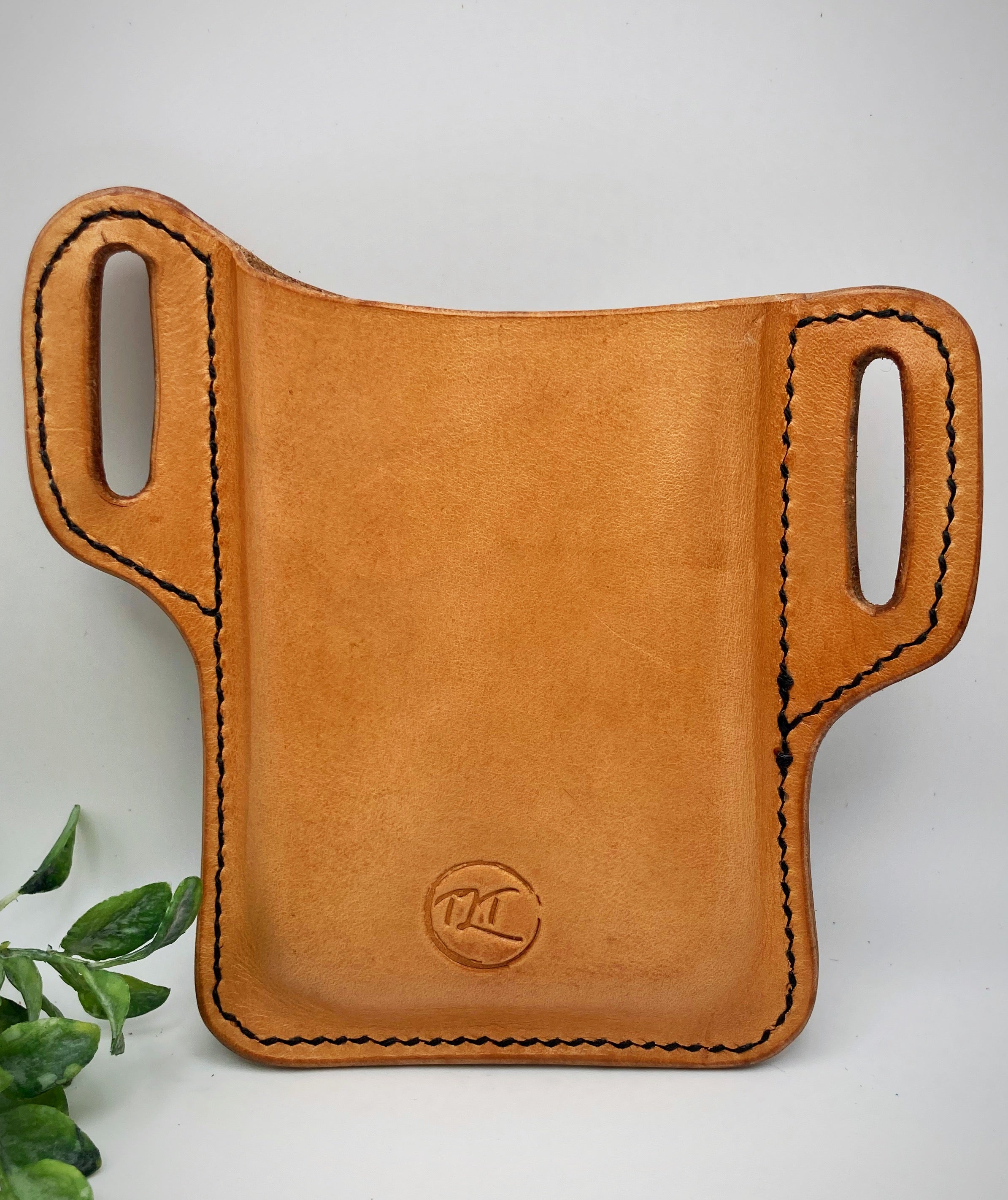 Tooled Leather Cell Phone Pouch